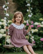 Heritage Plaid Ruffle-Collar Dress