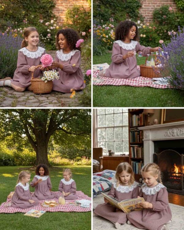 Heritage Plaid Ruffle-Collar Dress