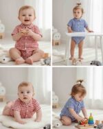 Country Cottage Check Romper