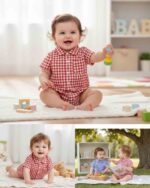 Country Cottage Check Romper