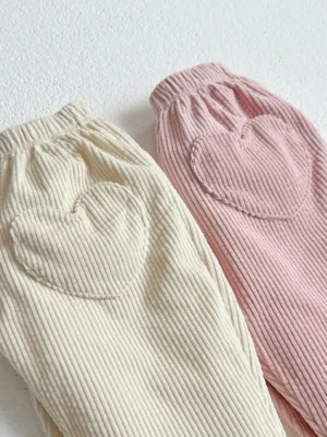 KIKO Sweetheart Heart Corduroy Pants